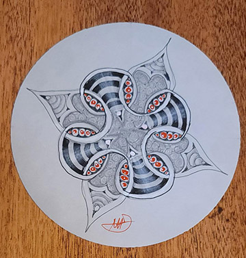 Sakura Zentangle Tiles | Original Square White | Art Therapy Doodle | 10  Sheets